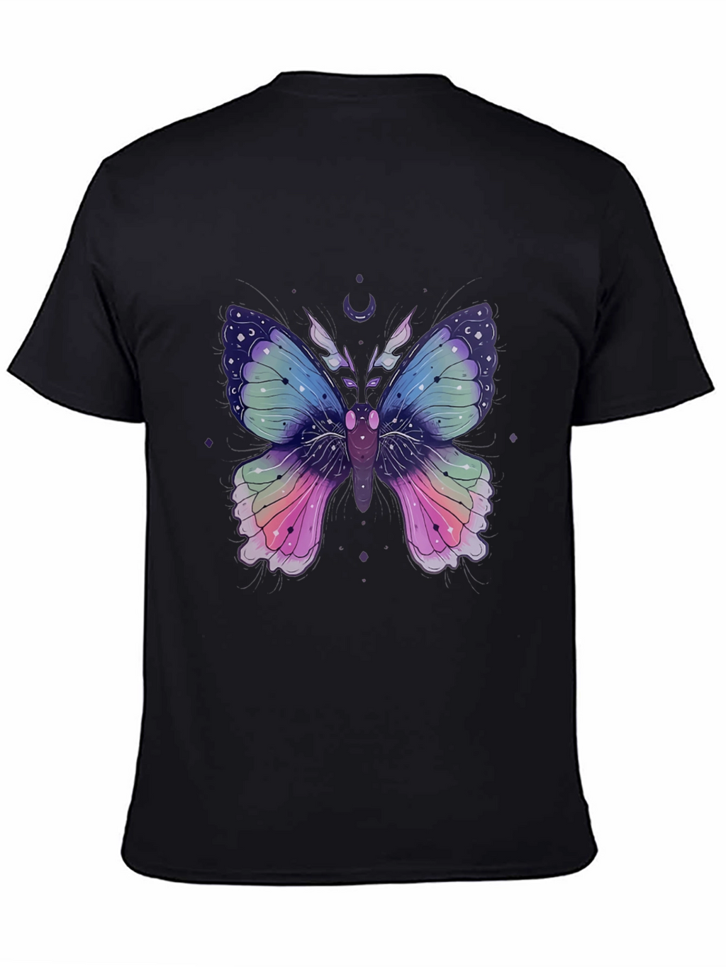 Mystic Moon Butterfly Graphic Tee - Stylish Mens T-Shirt