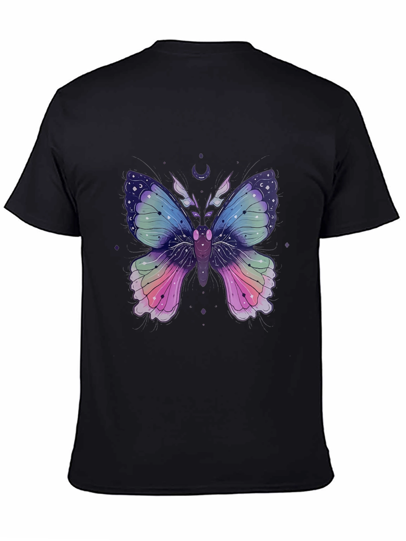 Mystic Moon Butterfly Graphic Tee - Stylish Mens T-Shirt