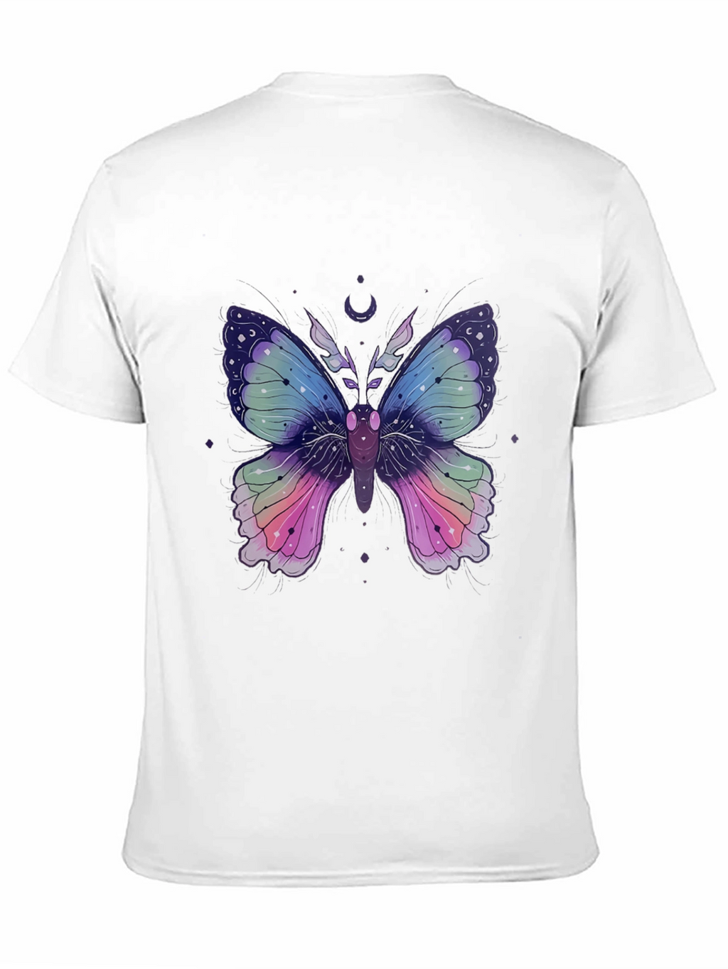 Mystic Moon Butterfly Graphic Tee - Stylish Mens T-Shirt