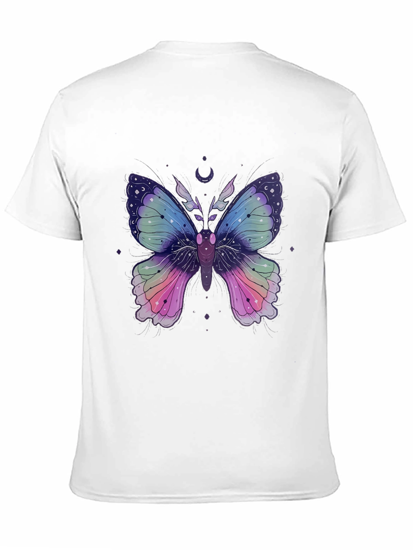 Mystic Moon Butterfly Graphic Tee - Stylish Mens T-Shirt