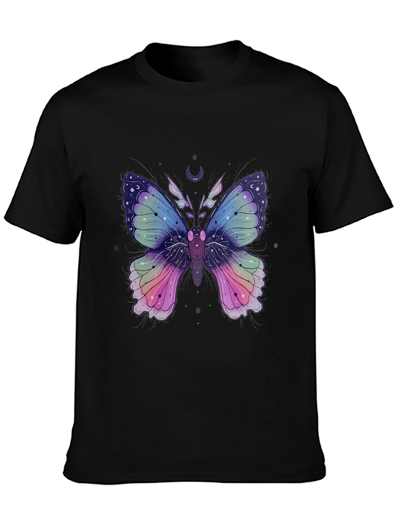 Mystic Moon Butterfly Graphic Tee - Stylish Mens T-Shirt