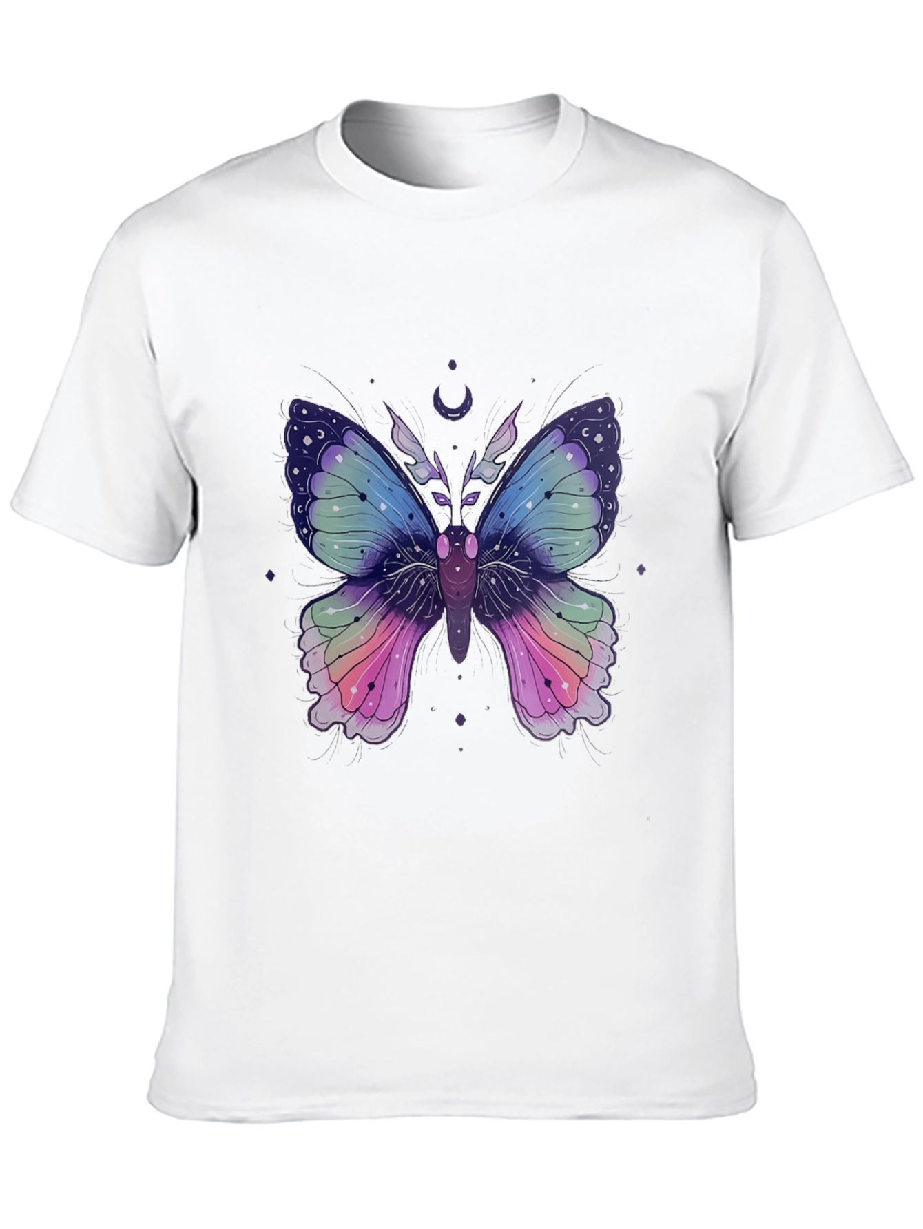Mystic Moon Butterfly Graphic Tee - Stylish Mens T-Shirt
