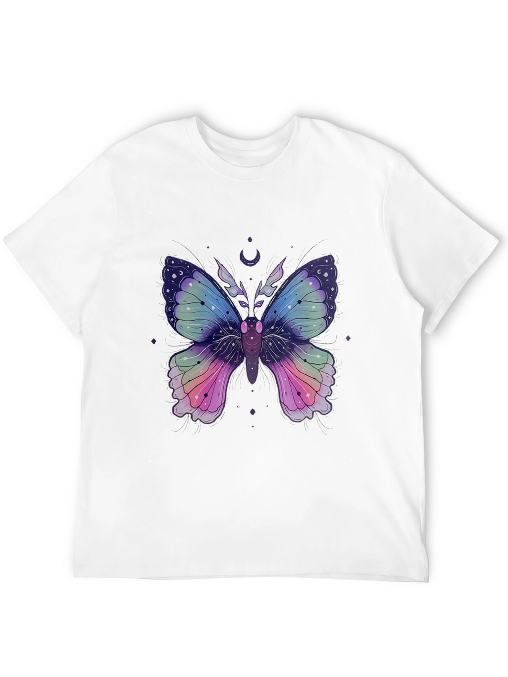 Mystic Moon Butterfly Graphic Tee - Stylish Mens T-Shirt
