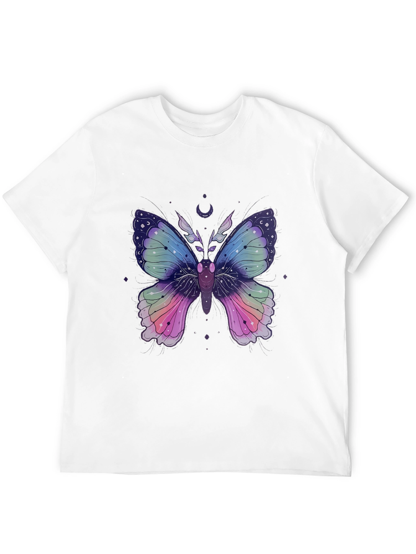 Mystic Moon Butterfly Graphic Tee - Stylish Mens T-Shirt