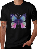 Mystic Moon Butterfly Graphic Tee - Stylish Mens T-Shirt