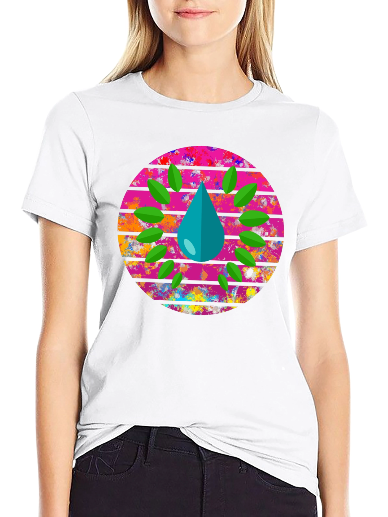 Eco Drop Black Graphic Tee