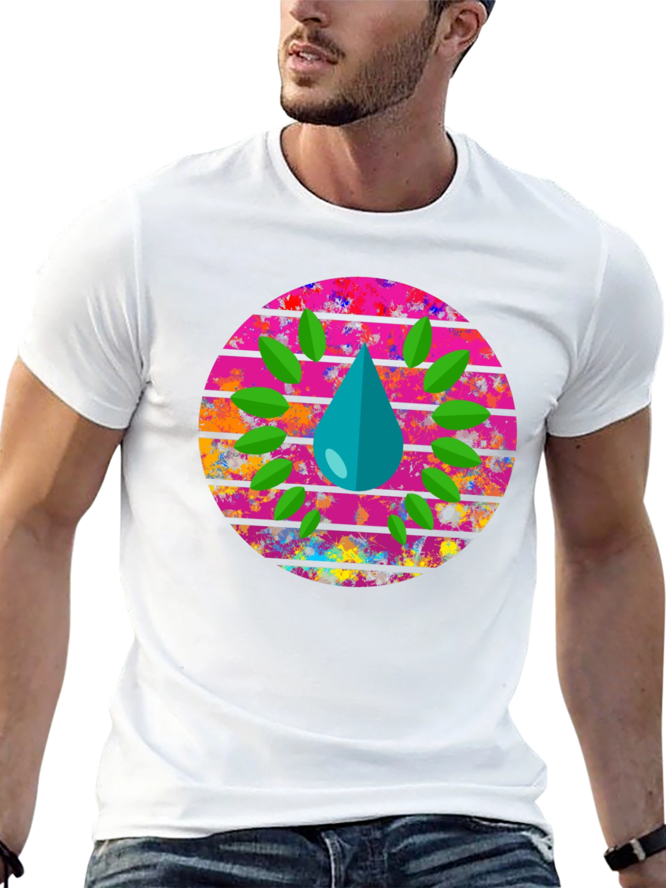 Eco Drop Black Graphic Tee
