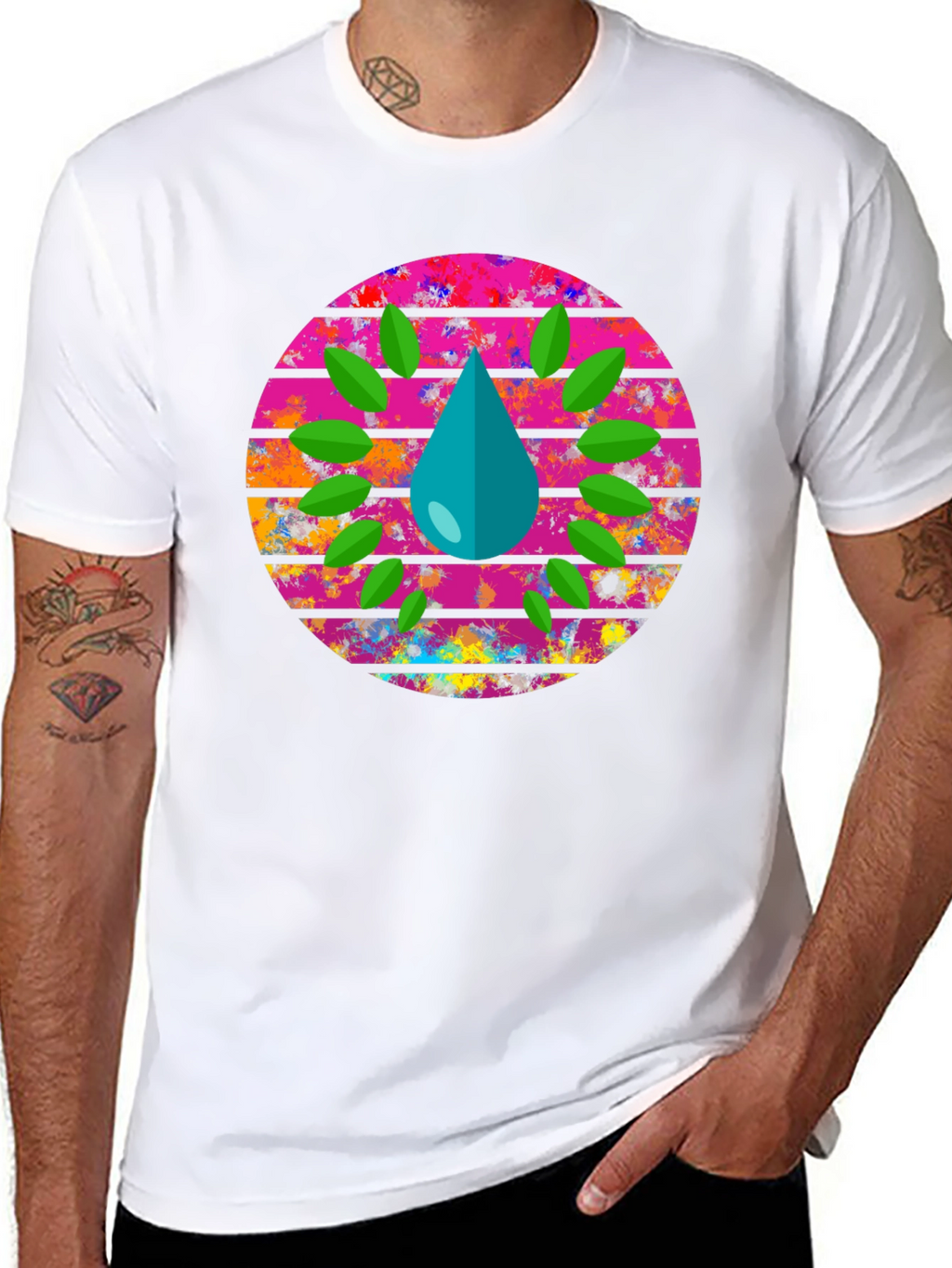Eco Drop Black Graphic Tee
