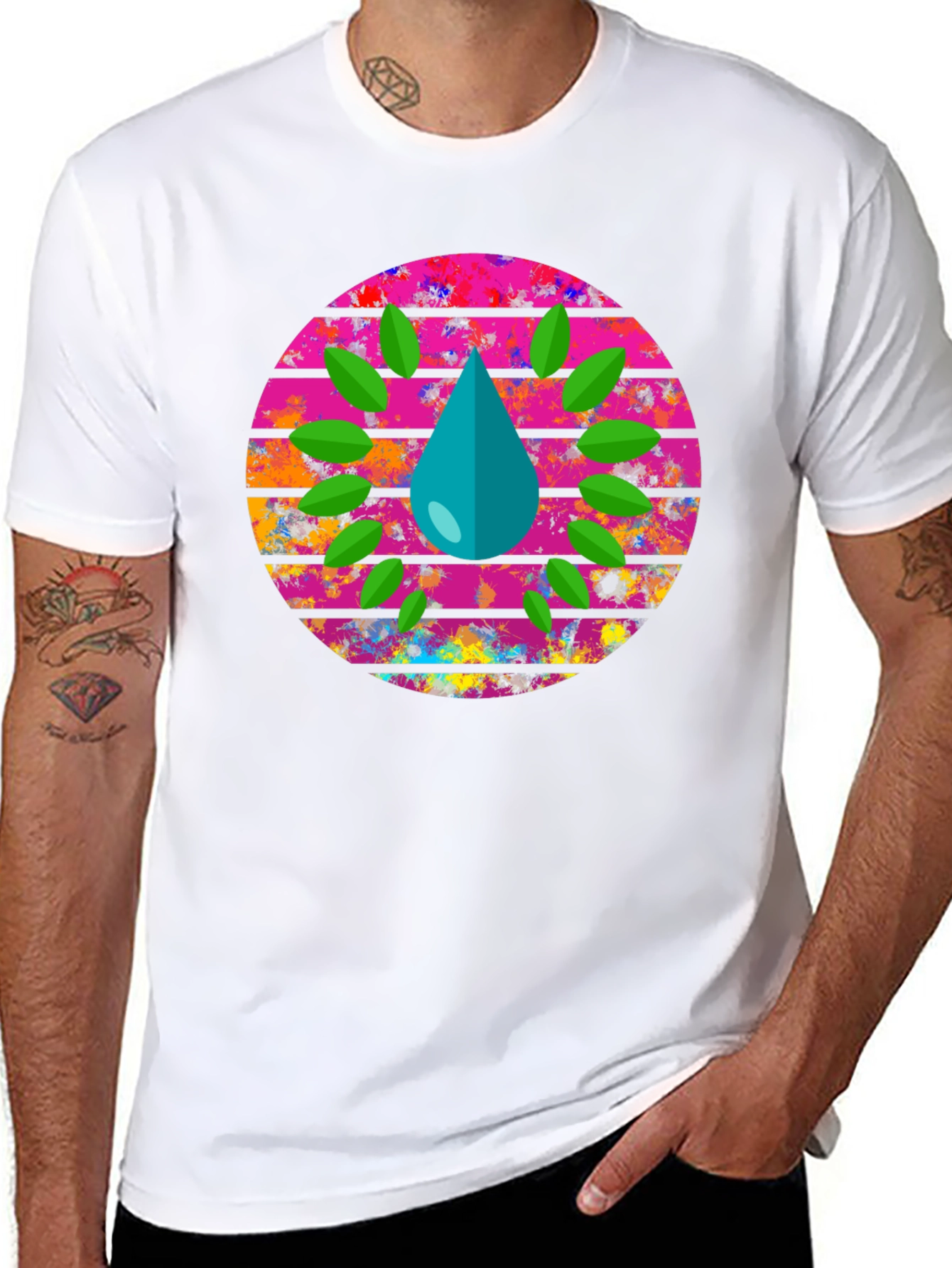 Eco Drop Black Graphic Tee