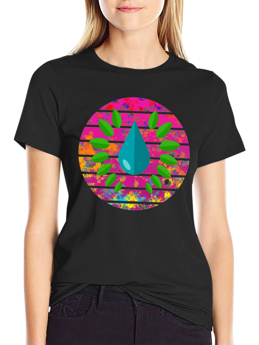 Eco Drop Black Graphic Tee