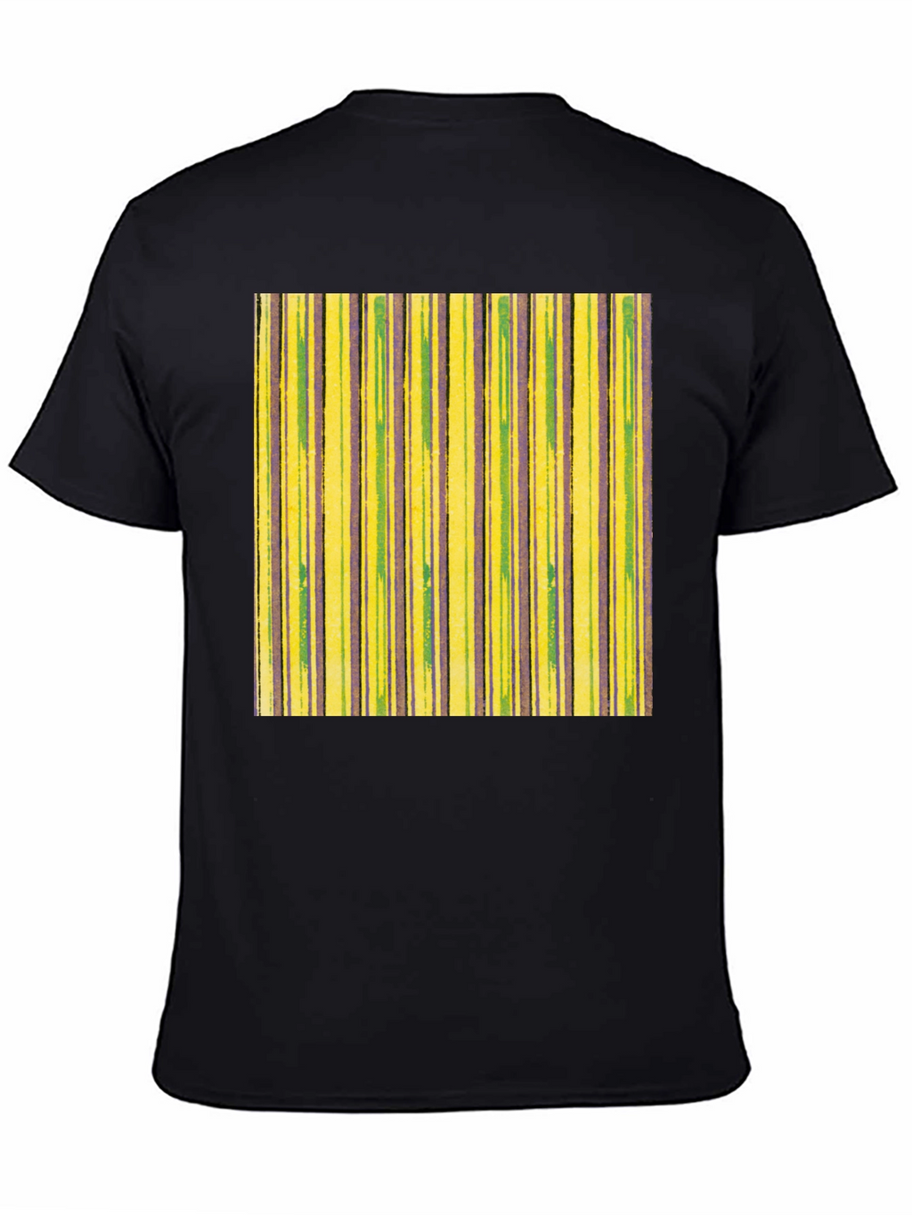 Striped T-Shirt in Yellow Green and Purple