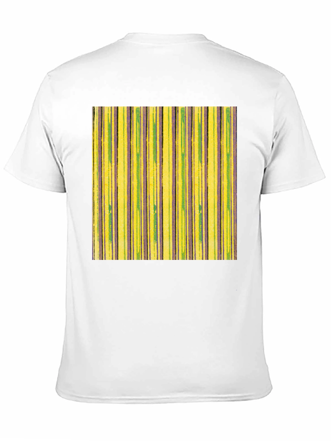 Striped T-Shirt in Yellow Green and Purple