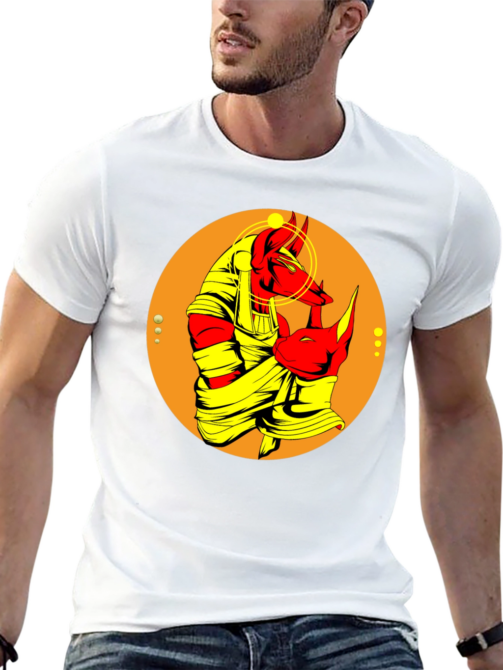Anubis Graphic Tee - Egyptian God T-Shirt