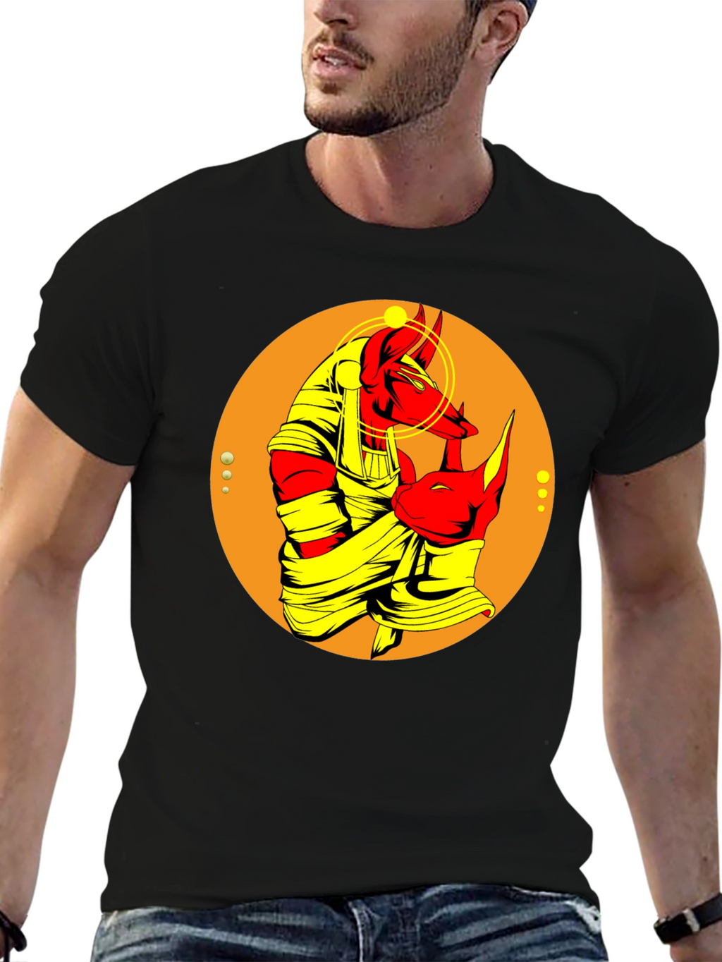Anubis Graphic Tee - Egyptian God T-Shirt