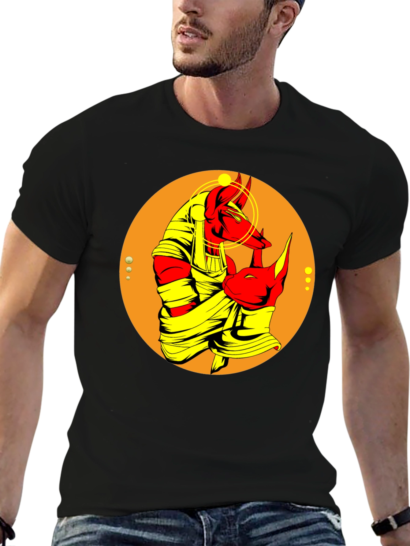 Anubis Graphic Tee - Egyptian God T-Shirt