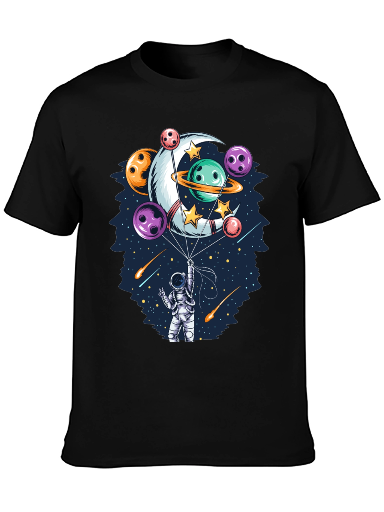 Astronaut Bowling Planet T-Shirt