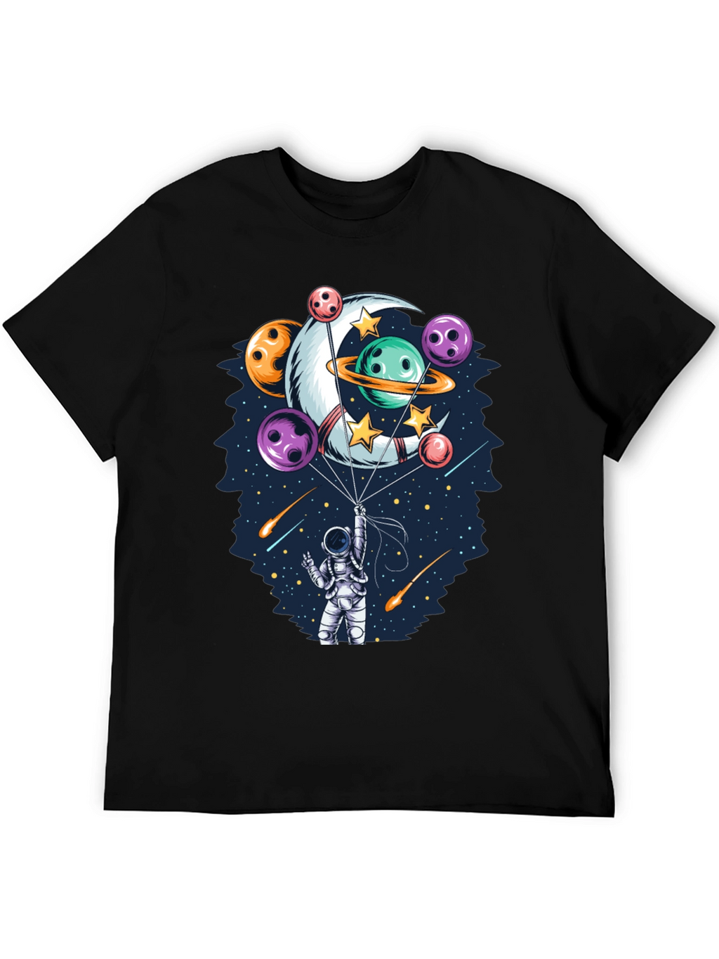 Astronaut Bowling Planet T-Shirt
