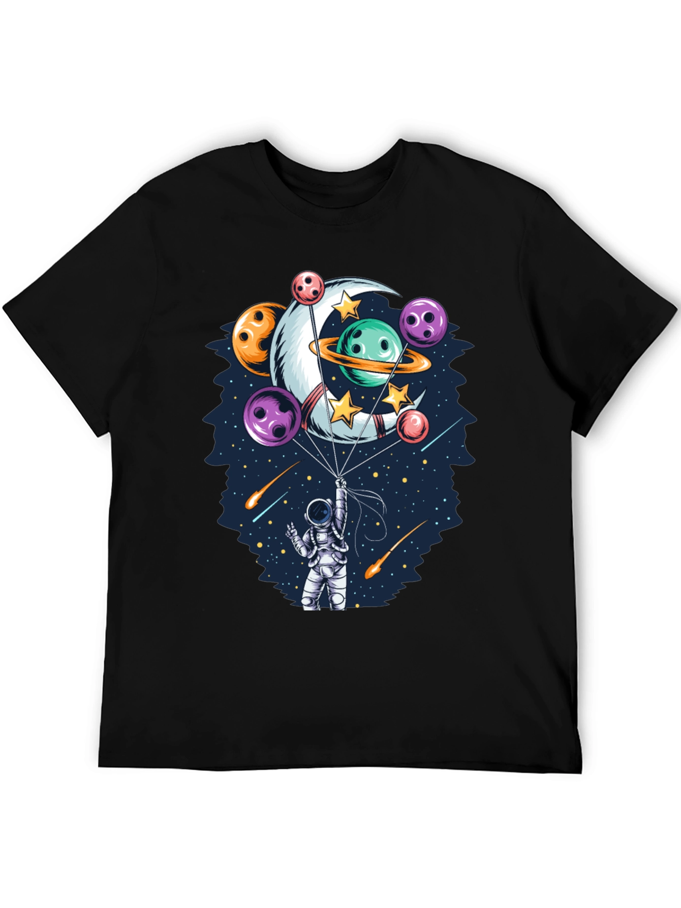Astronaut Bowling Planet T-Shirt