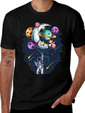 Astronaut Bowling Planet T-Shirt