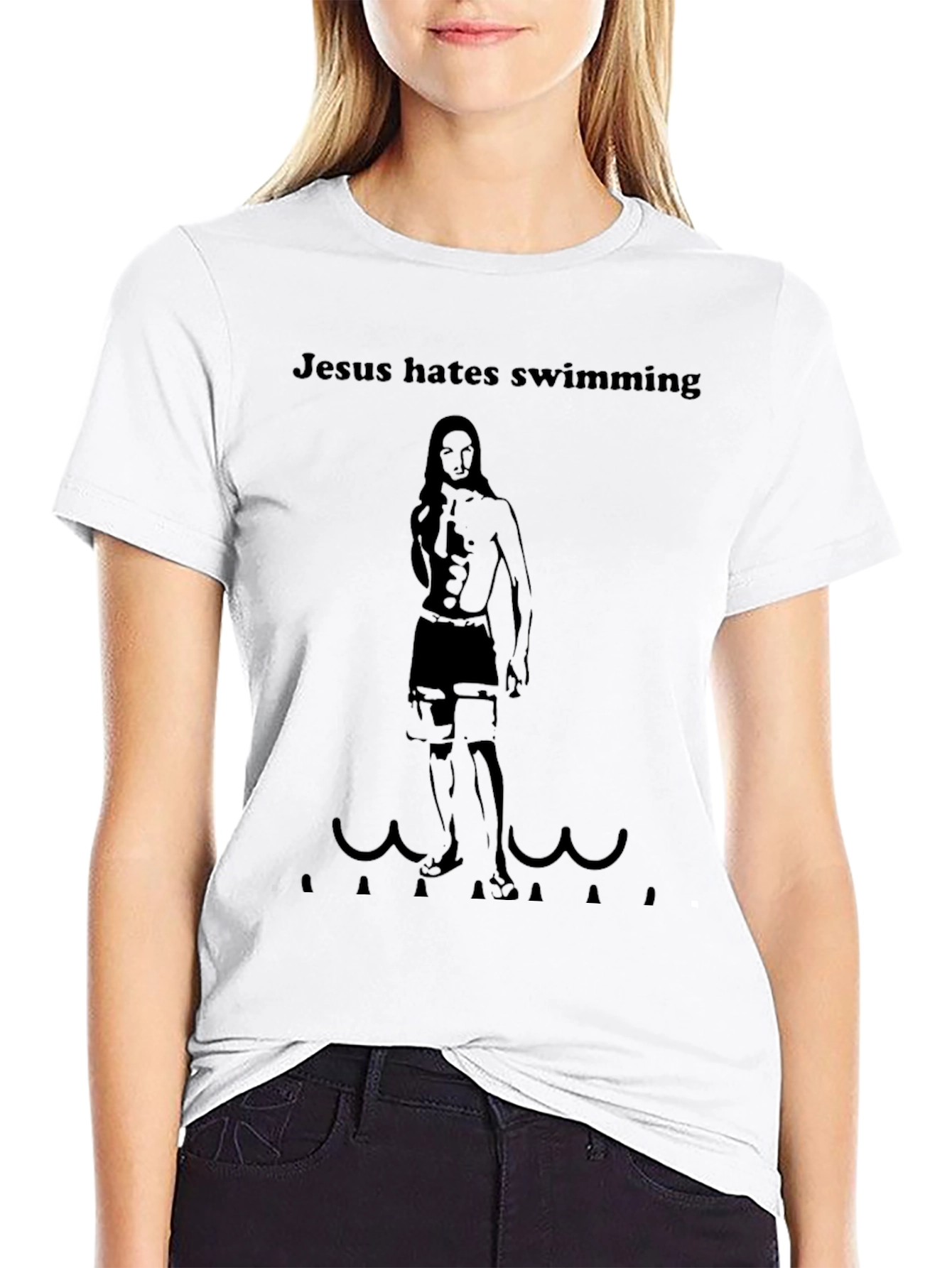 Jesus Hates Swimming Graphic T-Shirt