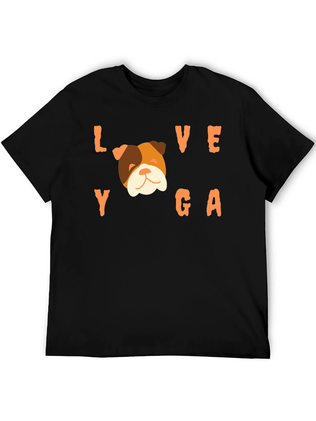 Love Yoga Bulldog Graphic Tee - Soft Cotton Blend