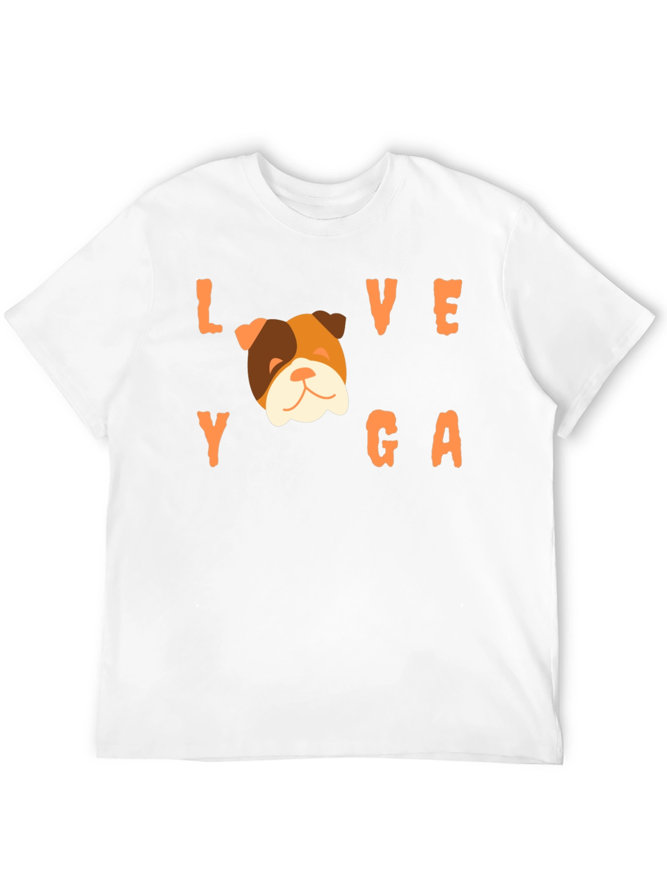 Love Yoga Bulldog Graphic Tee - Soft Cotton Blend