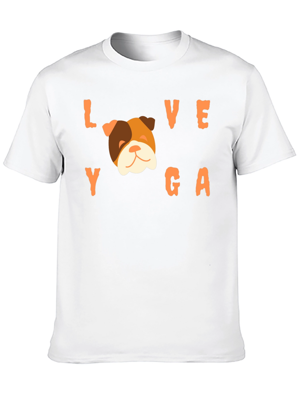 Love Yoga Bulldog Graphic Tee - Soft Cotton Blend