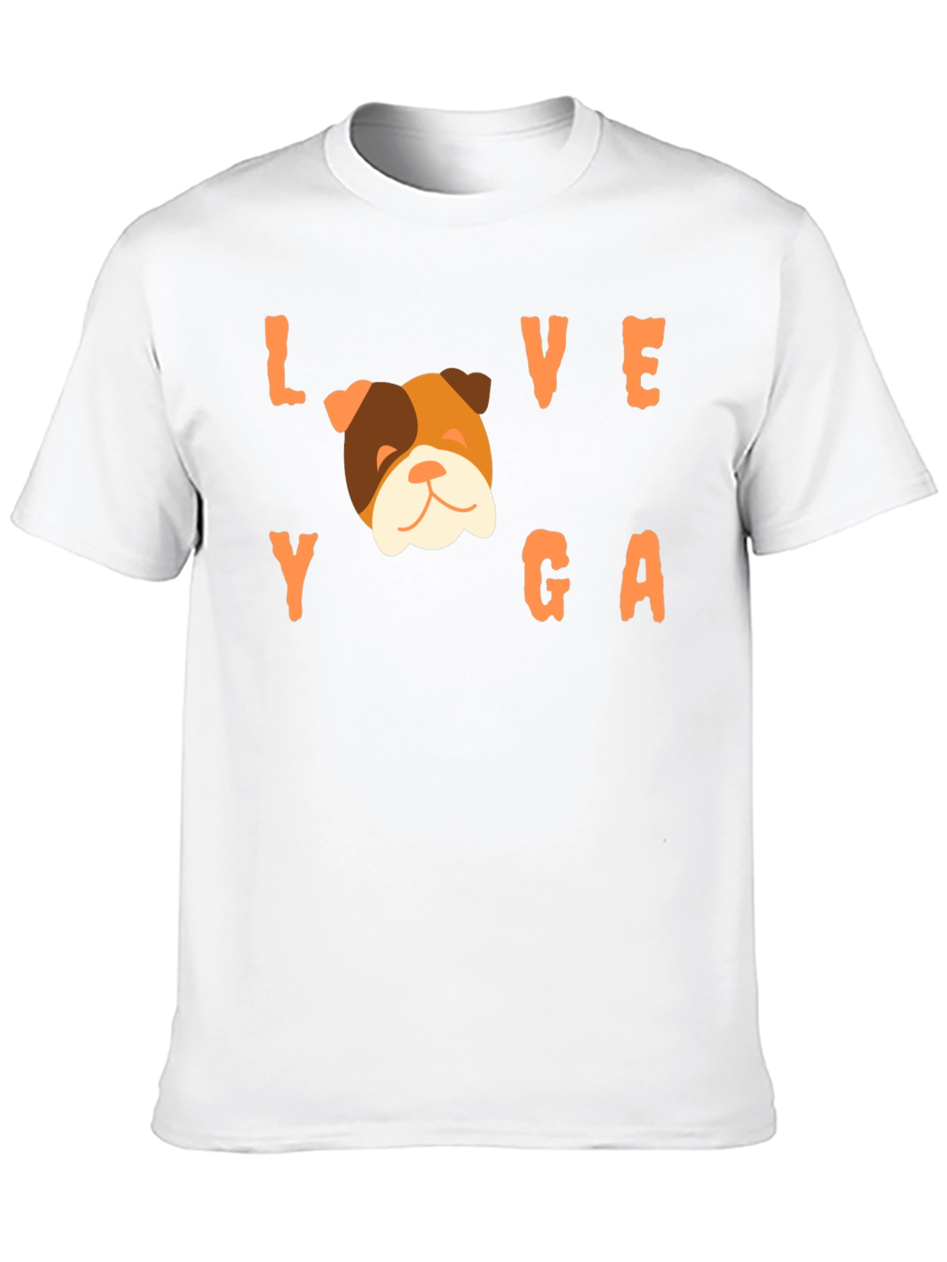 Love Yoga Bulldog Graphic Tee - Soft Cotton Blend