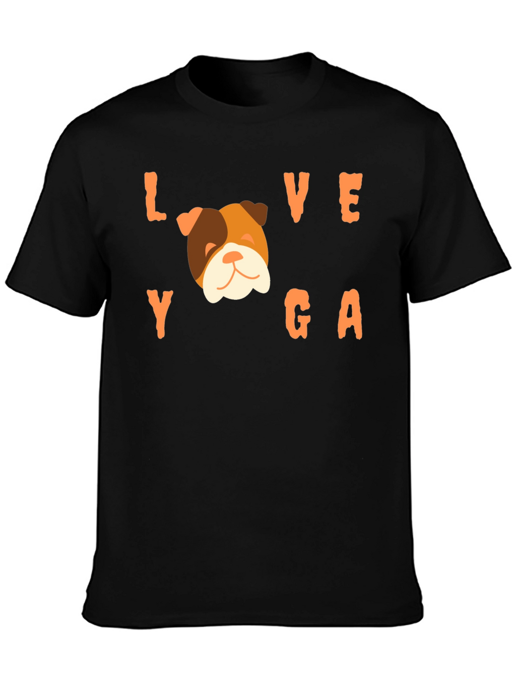 Love Yoga Bulldog Graphic Tee - Soft Cotton Blend