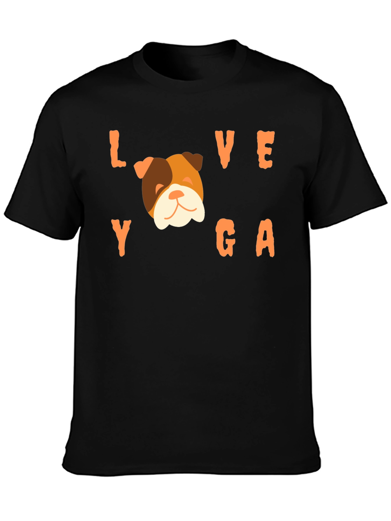 Love Yoga Bulldog Graphic Tee - Soft Cotton Blend