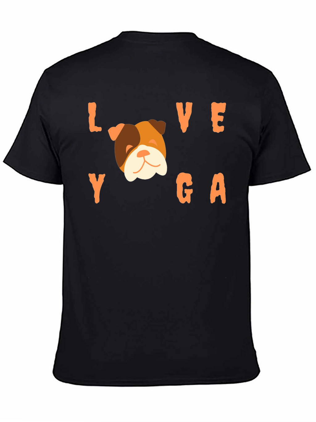 Love Yoga Bulldog Graphic Tee - Soft Cotton Blend