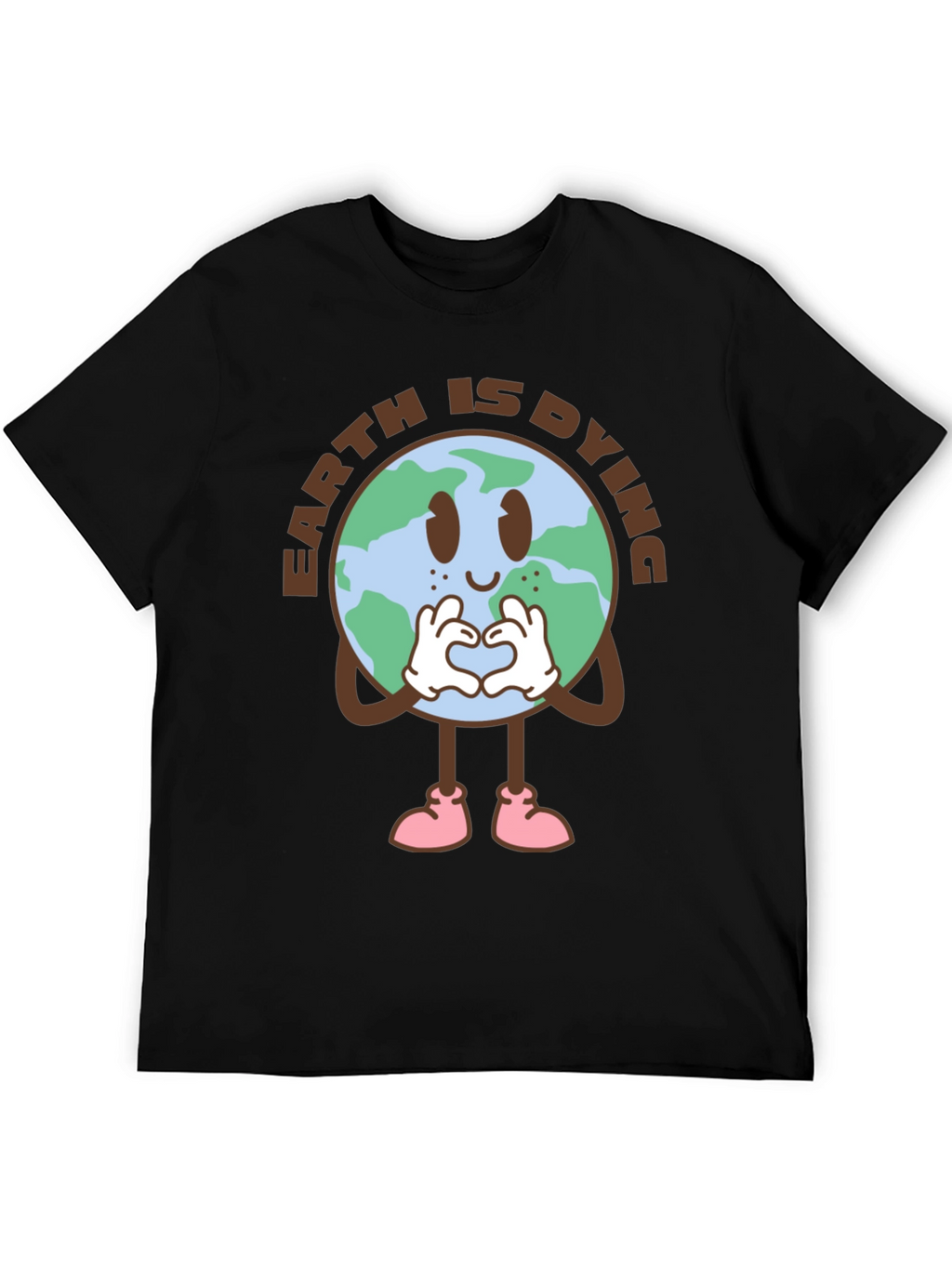 Earth is Dying Graphic T-Shirt - Black Cotton Tee
