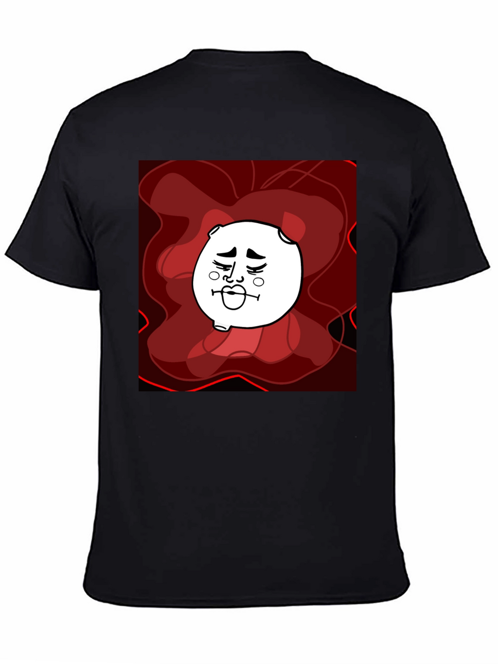 Abstract Cartoon Graphic Tee - Unisex Black T-Shirt