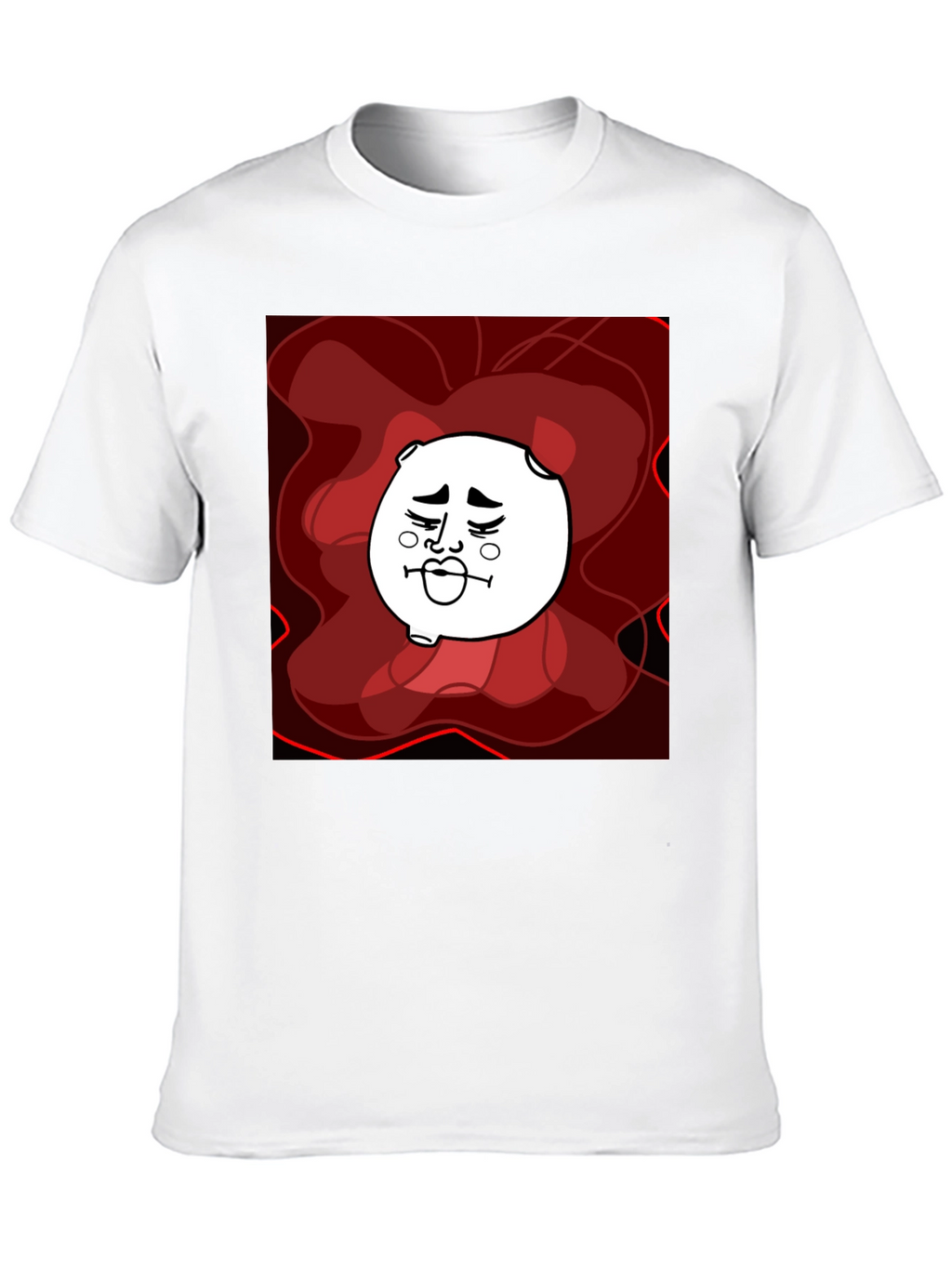 Abstract Cartoon Graphic Tee - Unisex Black T-Shirt