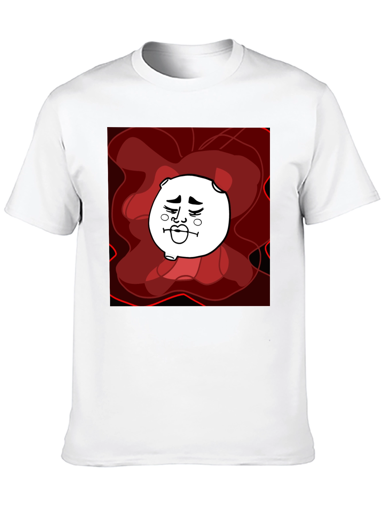 Abstract Cartoon Graphic Tee - Unisex Black T-Shirt