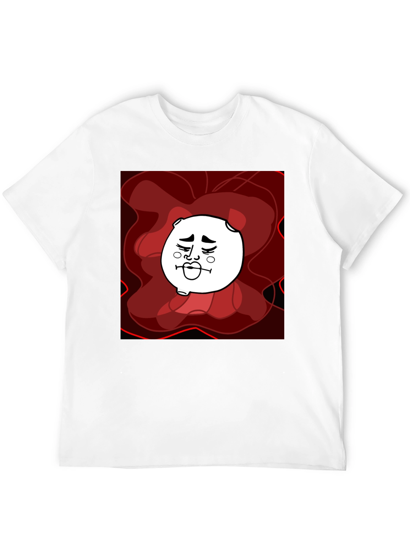 Abstract Cartoon Graphic Tee - Unisex Black T-Shirt