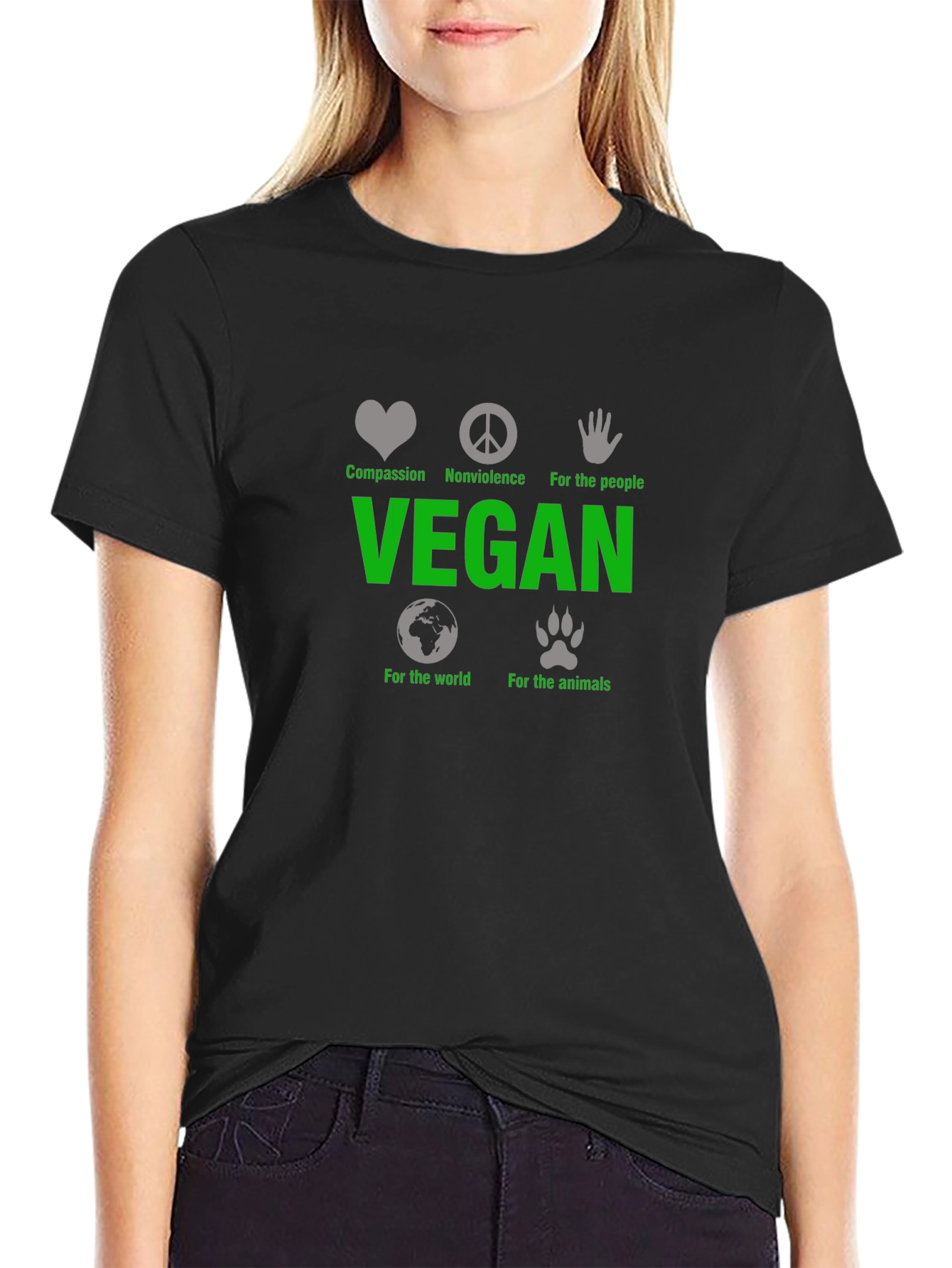 Vegan Compassion T-Shirt - For People Animals World