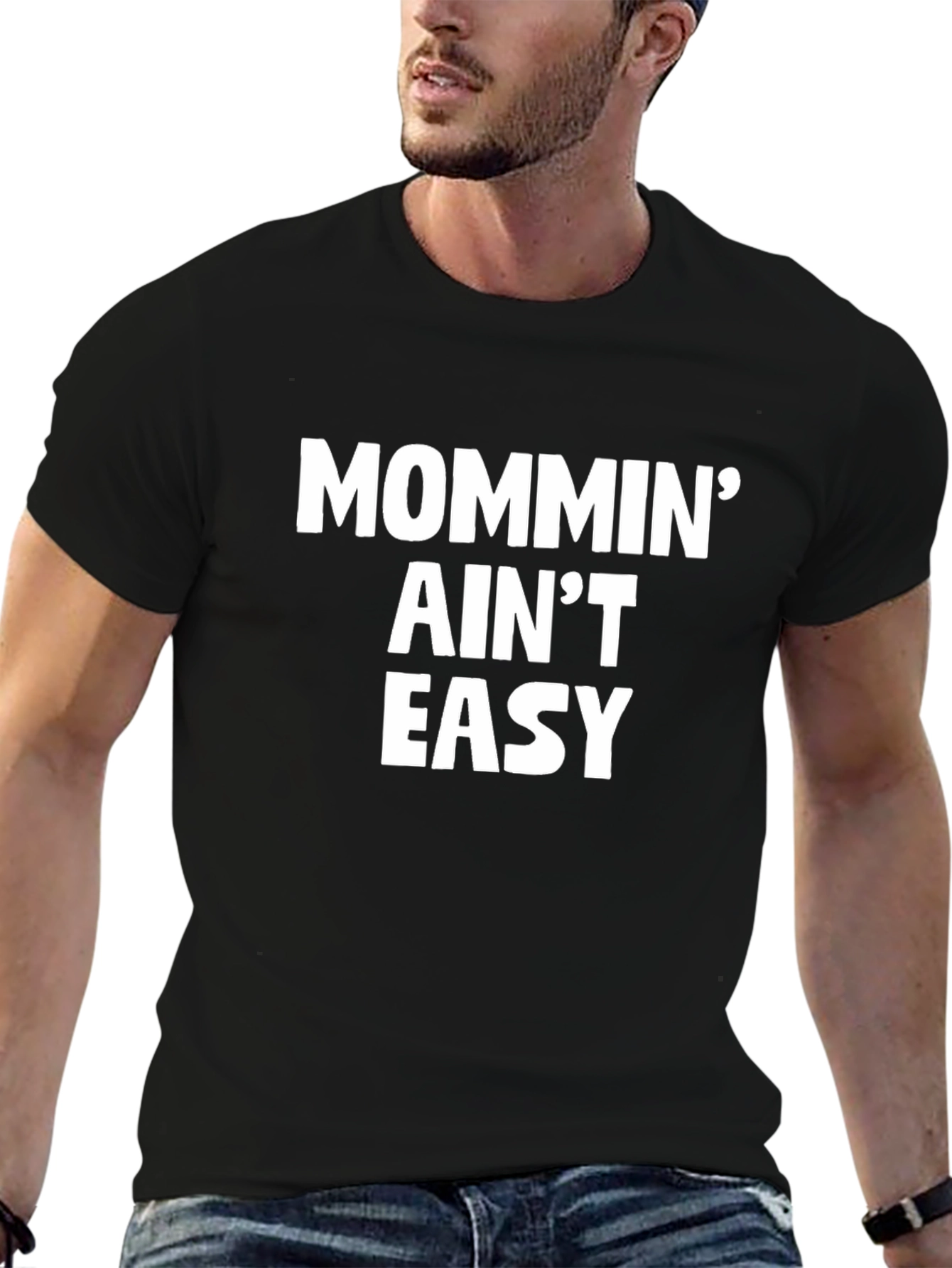Mommin Aint Easy Graphic Tee - Black