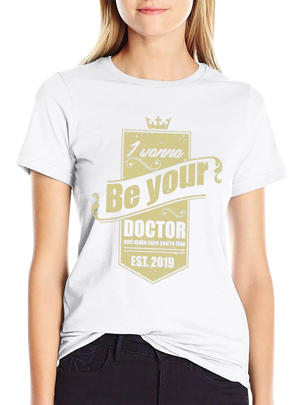 I Wanna Be Your Doctor Black Graphic Tee