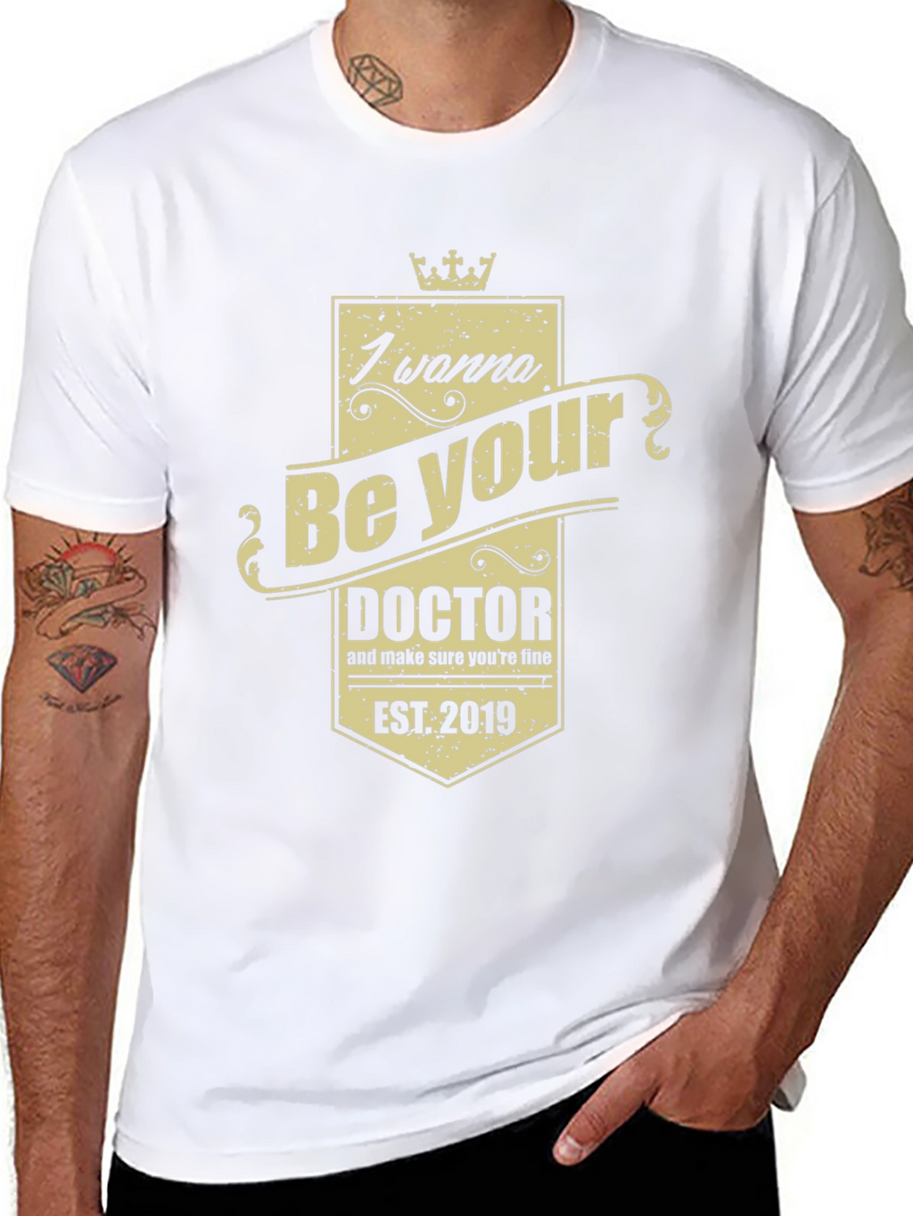 I Wanna Be Your Doctor Black Graphic Tee