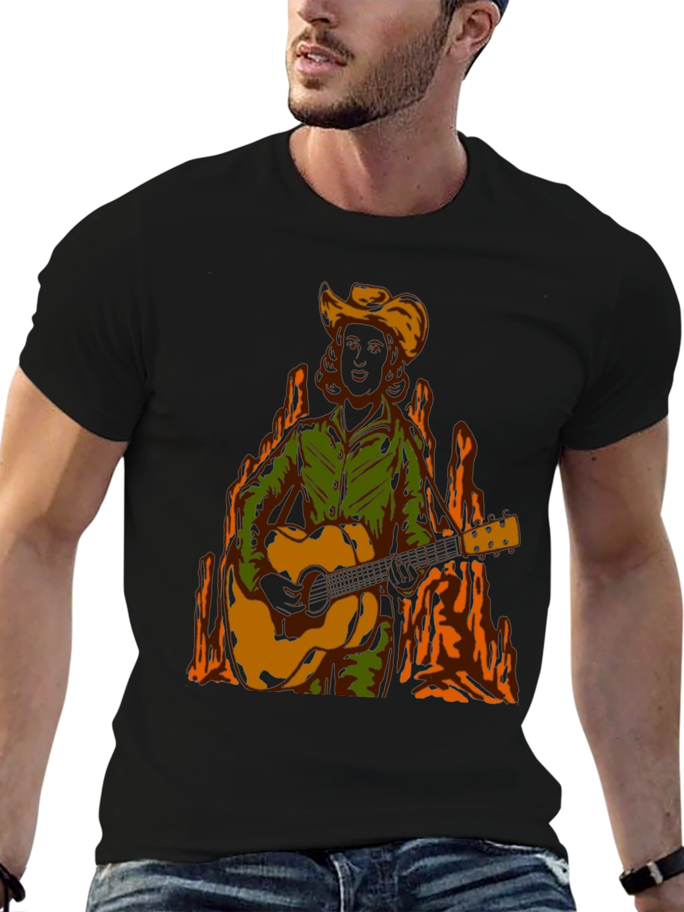 Country Music T-Shirt: Guitar Player Graphic Tee