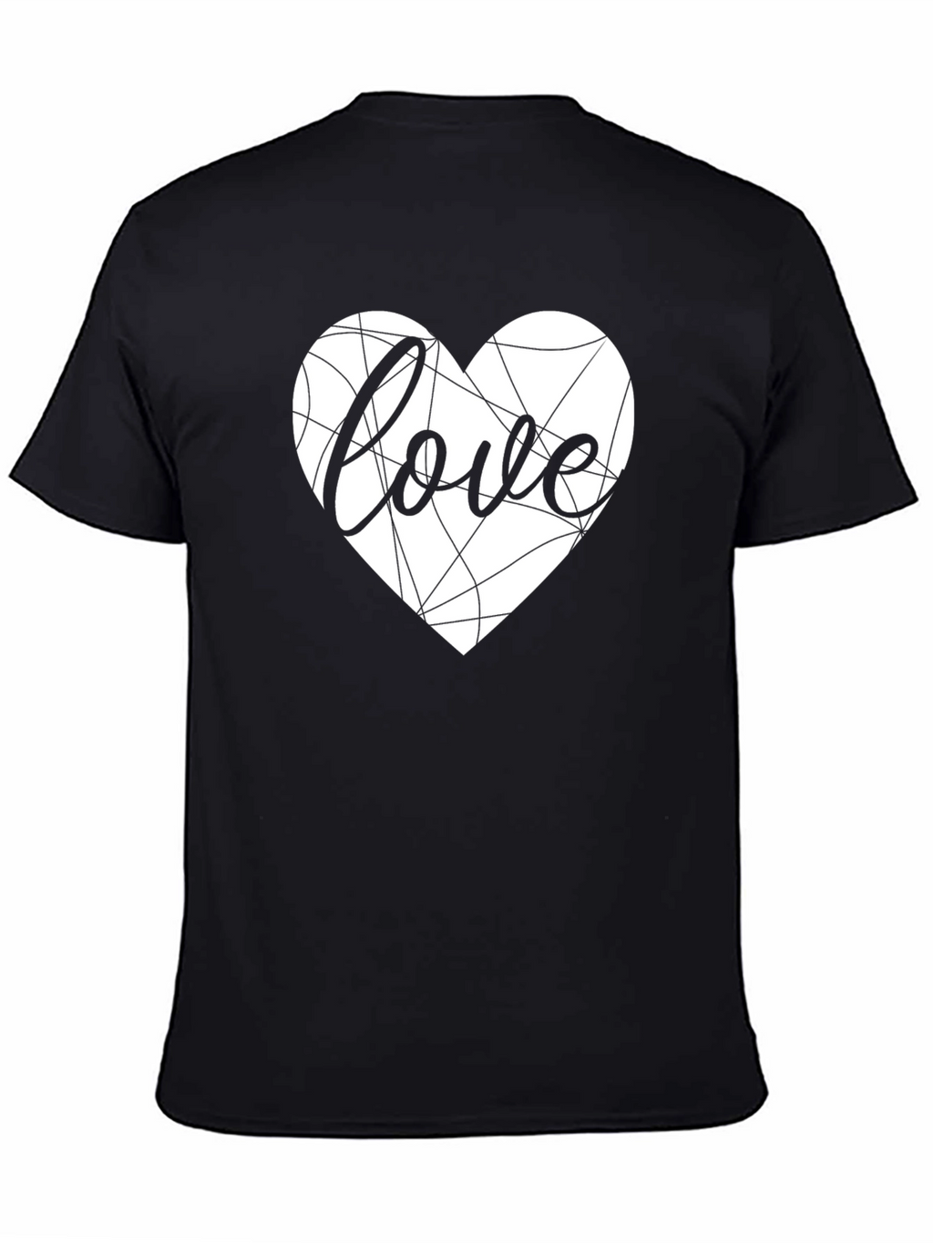 Love Heart Graphic Tee - Stylish Black T-Shirt