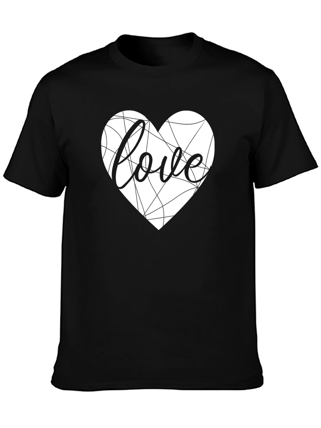 Love Heart Graphic Tee - Stylish Black T-Shirt