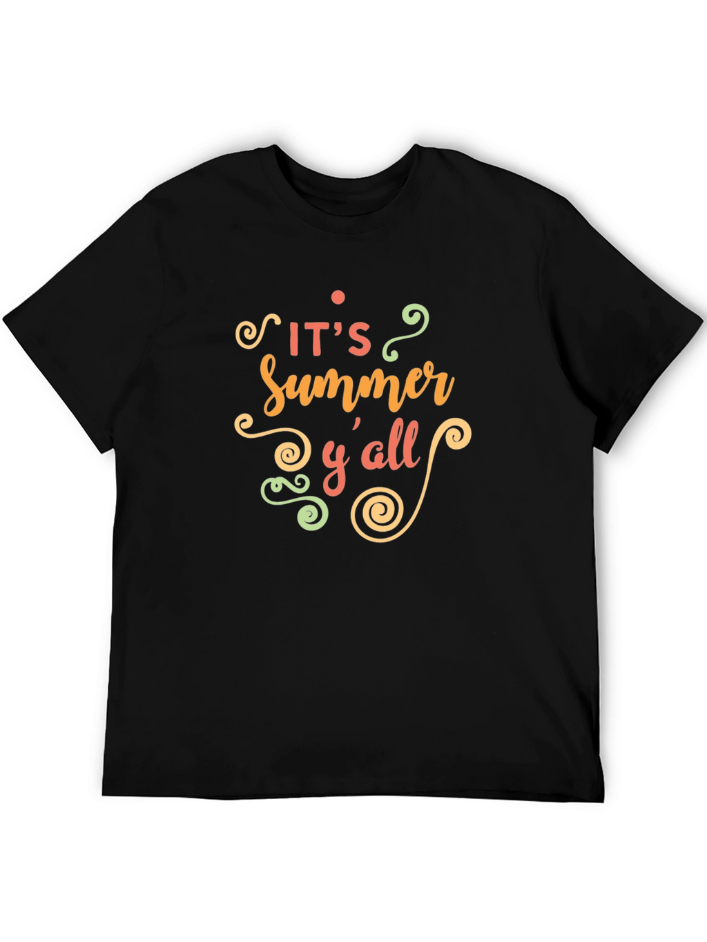 Its Summer Yall Black Graphic Tee