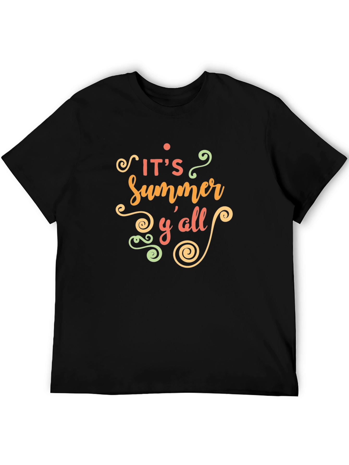 Its Summer Yall Black Graphic Tee
