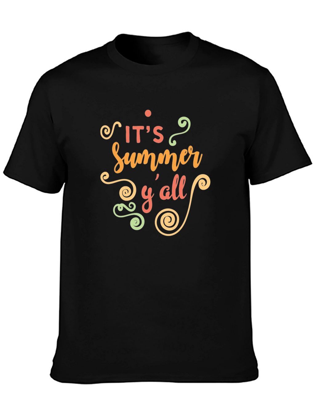 Its Summer Yall Black Graphic Tee
