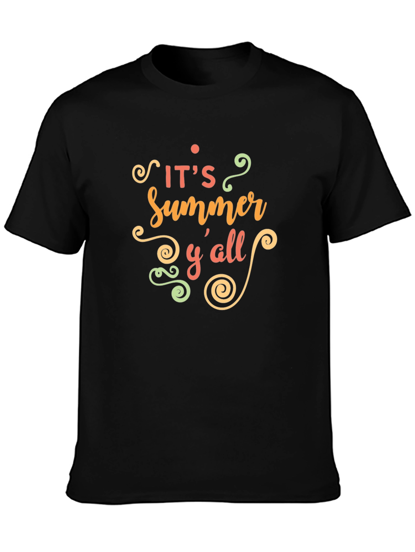 Its Summer Yall Black Graphic Tee
