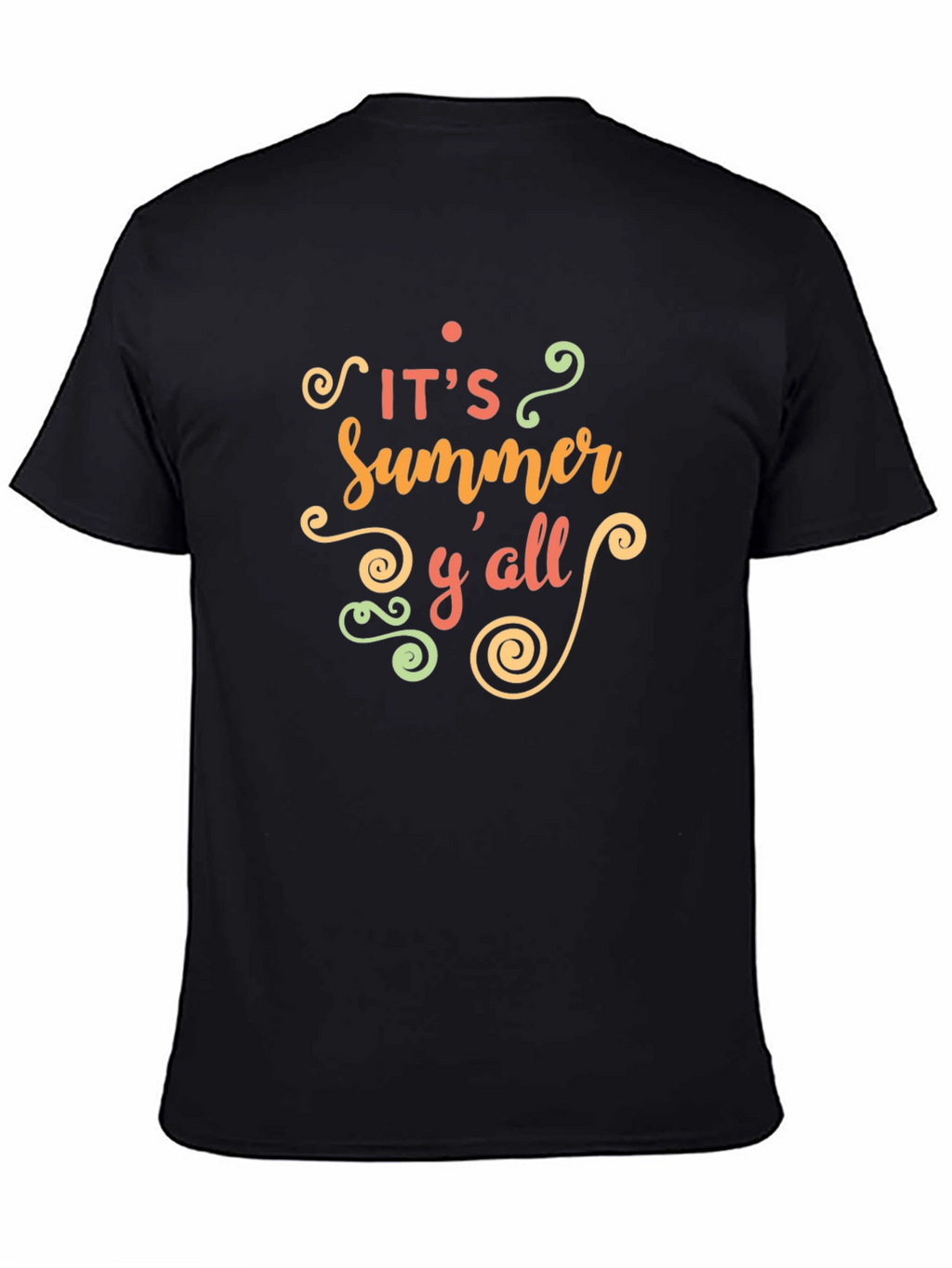 Its Summer Yall Black Graphic Tee