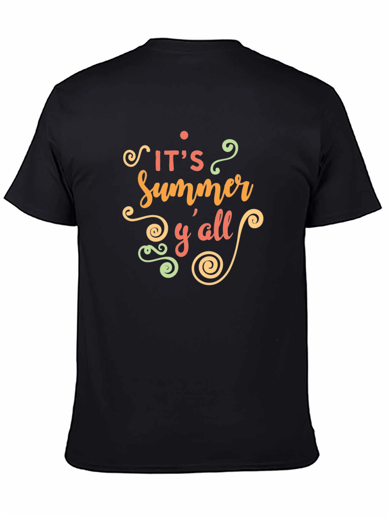 Its Summer Yall Black Graphic Tee