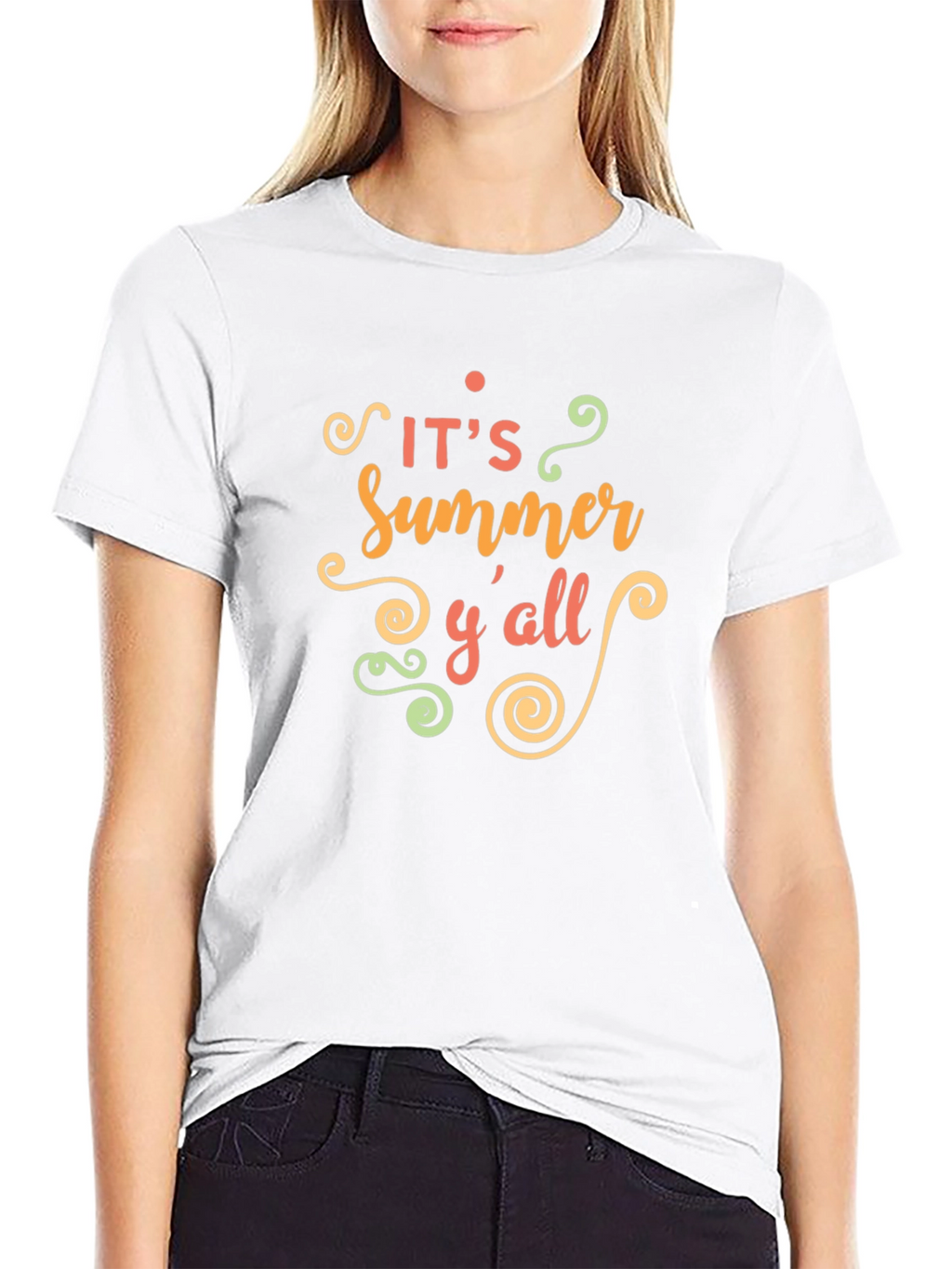 Its Summer Yall Black Graphic Tee